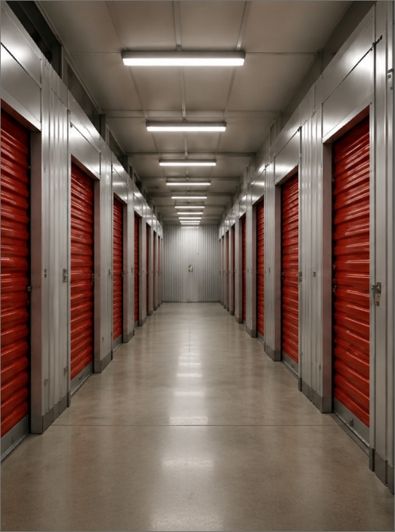 Storage facility corridor